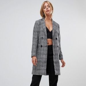 Parisian slim fit check coat